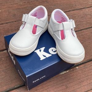 Keds Girls Daphne Strap White Leather shoes US 6M